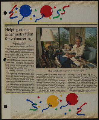 The Junior League of Fort Worth Scrapbook, 1989-1990, Page 69