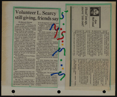 The Junior League of Fort Worth Scrapbook, 1989-1990, Page 72