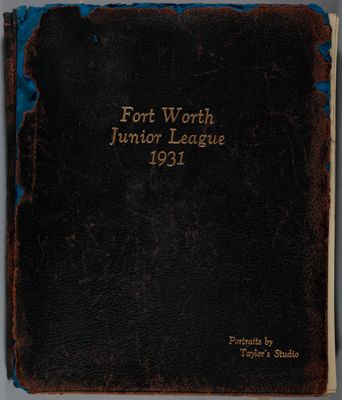 The Junior League of Fort Worth Portraits Scrapbook, 1931, Front Cover