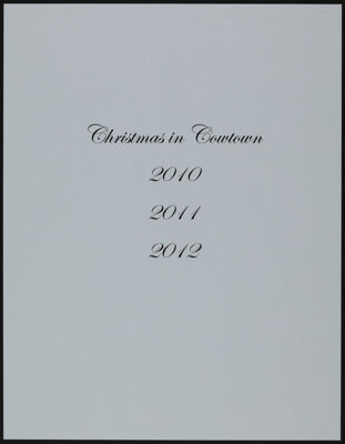 Christmas in Cowtown Binder, 2010-2012, Front Cover