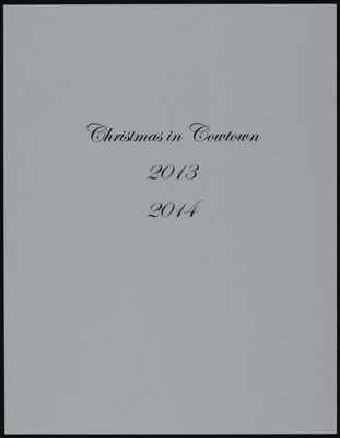 Christmas in Cowtown Binder, 2013-2014, Front Cover