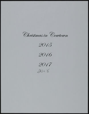 Christmas in Cowtown Binder, 2015-2018, Front Cover
