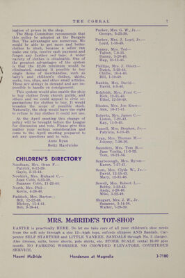 Children's Directory, April 1950