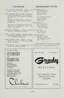 Membership Notes, April 1957