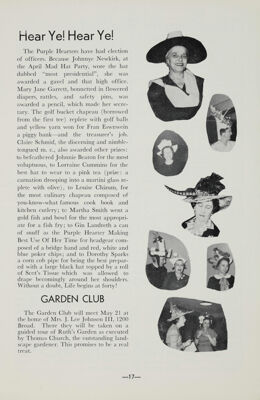 Garden Club, May 1958