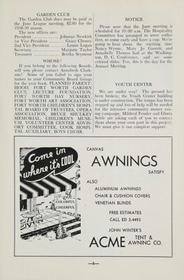 Acme Tent & Awning Co. Advertisement, June 1958
