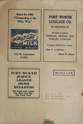 Alta Vista Milk Advertisement, April 1942