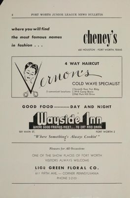 Lige Green Floral Co. Advertisement, October 1945