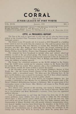 Notice of Meetings, January 1949