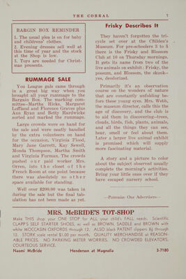 Bargain Box Reminder, November 1949