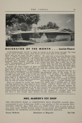 Decorator of the Month…Louise Floore, November 1950