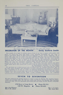 Decorator of the Month…Emily Guthrie Smith, February 1951