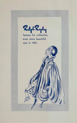 Ralph Rupley Fur Collection Advertisement, May 1951