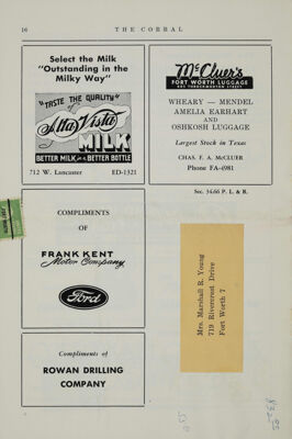 Alta Vista Milk Advertisement, March 1952