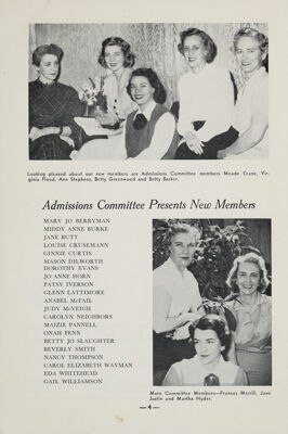 Admissions Committee Presents New Members