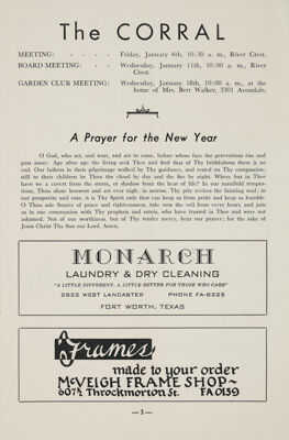Notice of Meetings, January 1956