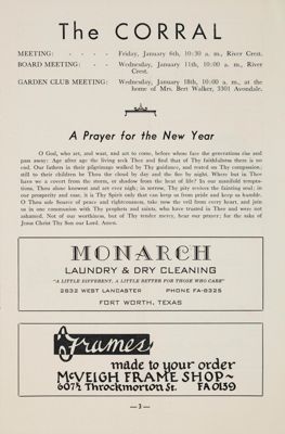 Notice of Meetings, January 1956