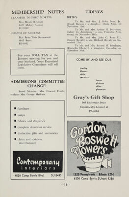 Membership Notes, January 1956