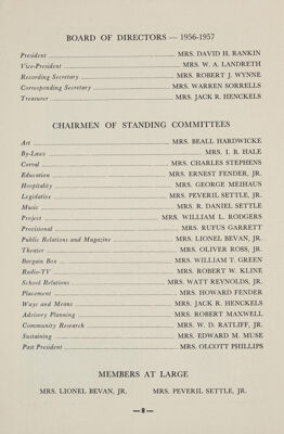 Board of Directors-1956-1957