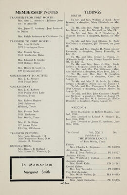 Membership Notes, October 1956