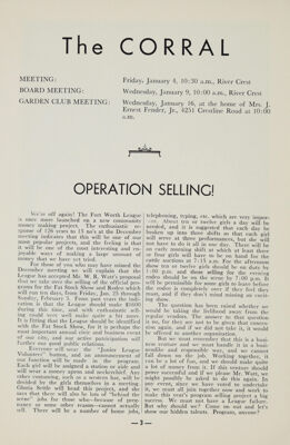 Notice of Meetings, January 1957
