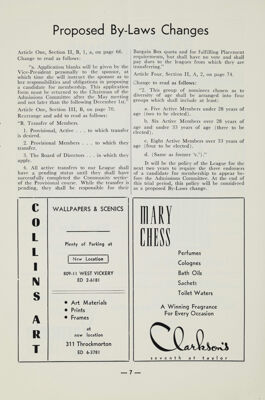 Proposed By-Laws Changes, June 1957