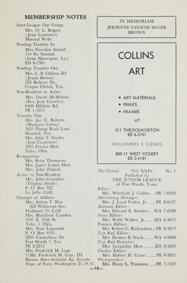 Membership Notes, October 1957