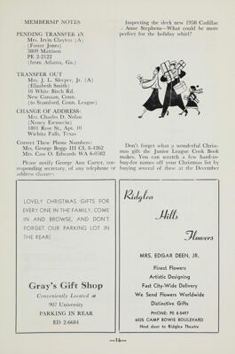 Membership Notes, December 1957
