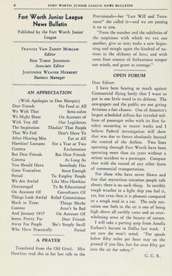 Open Forum, January 1936