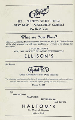 Ellison's Advertisement, November 1936