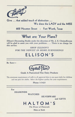 Cheney's Advertisement, March 1937