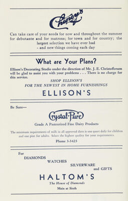 Ellison's Advertisement, May 1937