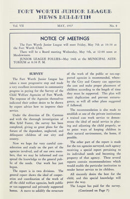 Notice of Meetings, May 1937
