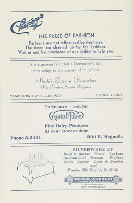 Cheney's Advertisement, March 1939