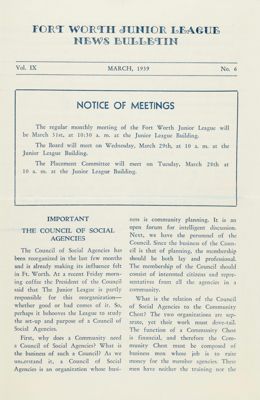 Important: The Council of Social Agencies