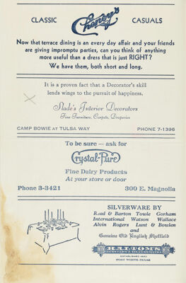 Cheney's Advertisement, May 1939