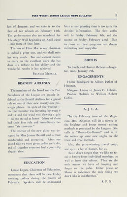 Engagements, February 1940