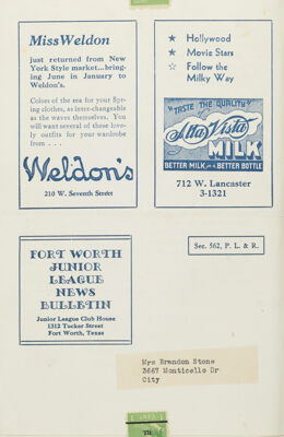 Alta Vista Milk Advertisement, March 1940
