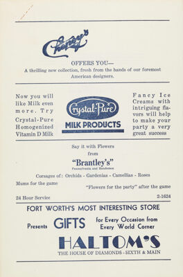 Brantley's Advertisement, October 1940