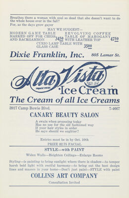 Collins Art Company Advertisement, October 1940