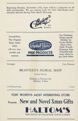 Brantley's Advertisement, December 1940
