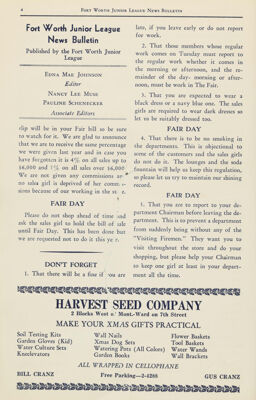 Fort Worth Junior League News Bulletin Published by the Fort Worth Junior League, December 1940