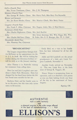 Ellison's Advertisement, December 1940