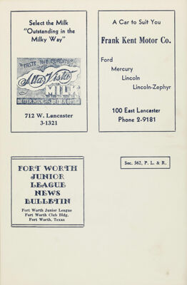 Alta Vista Milk Advertisement, March 1941
