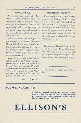 Ellison's Advertisement, April 1941
