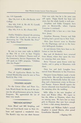 Notice, May 1941