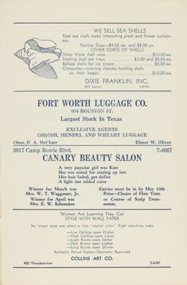 Canary Beauty Salon Advertisement, May 1941
