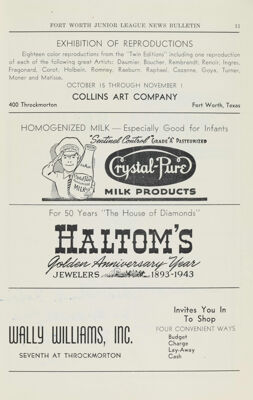 Collins Art Company Advertisement, October 1943