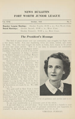 The President's Message, October 1946