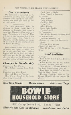 Bowie Household Store Advertisement, October 1946